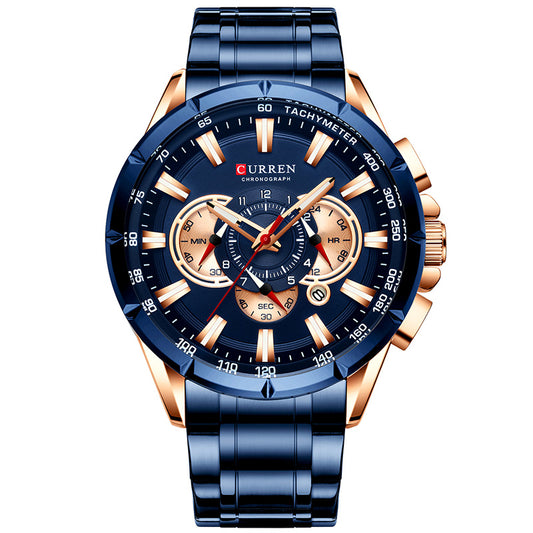 Curren 8363 Men's Multifunctional Waterproof Watch