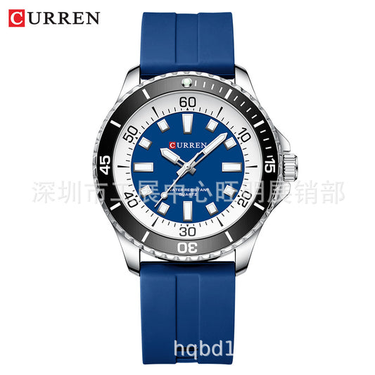 CURREN 8448 Waterproof Round Couple Watch with Strap