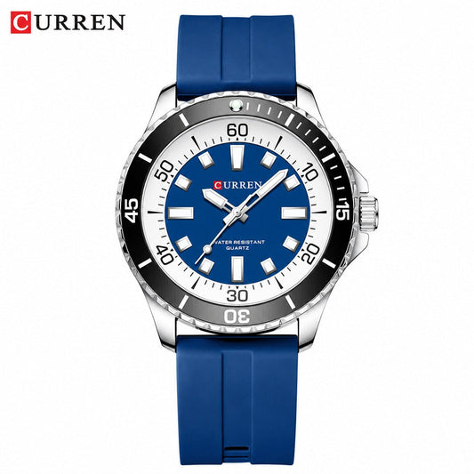 CURREN 8448 Unisex Silicone Strap Watch