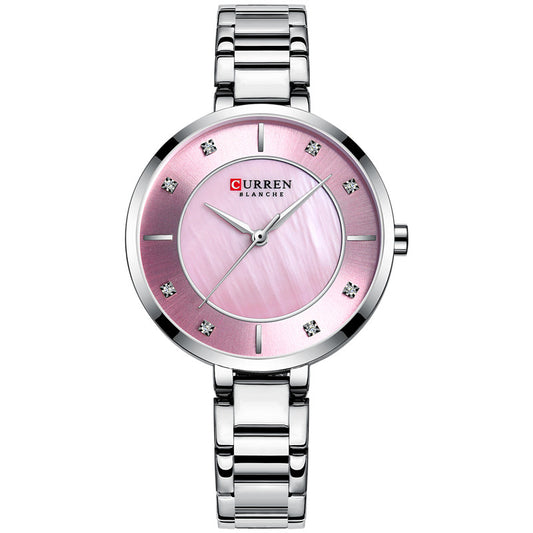 Curren Women's Waterproof Quartz Watch with Steel Band
