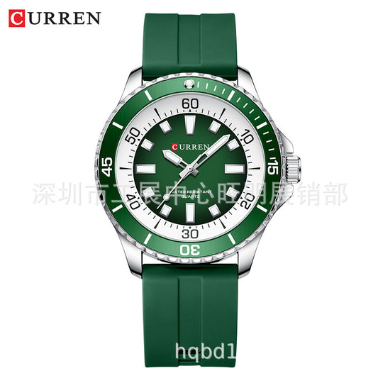CURREN 8448 Waterproof Round Couple Watch with Strap