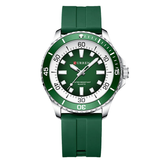 CURREN 8448 Waterproof Round Couple Watch with Strap