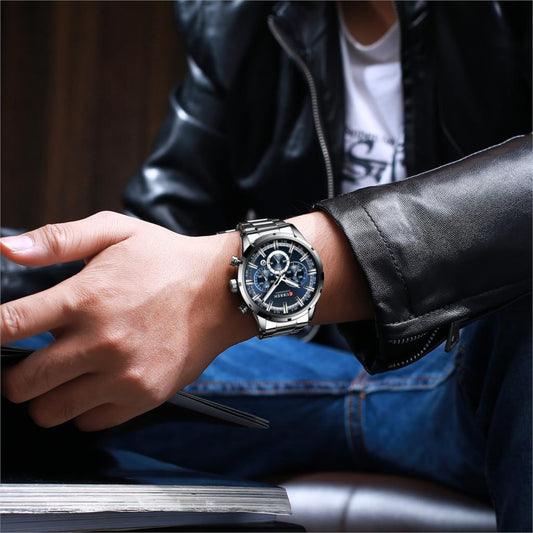 CURREN 8355 Calendar Watch - Stylish Timepiece