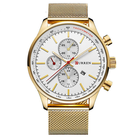 CURREN 8227 Men's Sport Casual Three-Eye Watch
