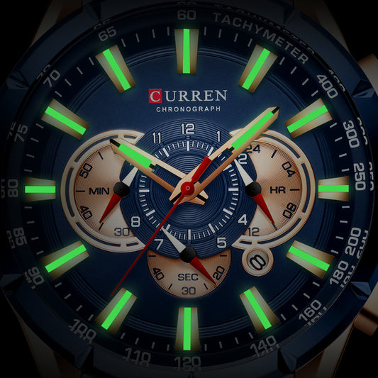 Curren 8363 Men's Multifunctional Waterproof Watch