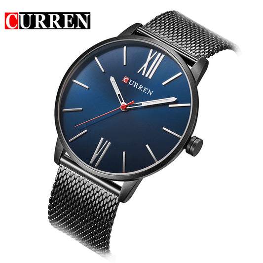 Curren 8238 Men's Business Quartz Watch with Mesh Band